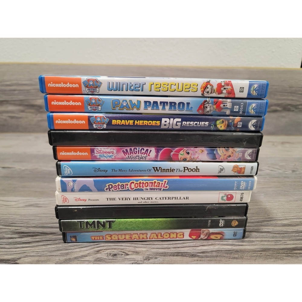 PAW Patrol DVD Lot Of 9 Nickelodeon Kids Movies